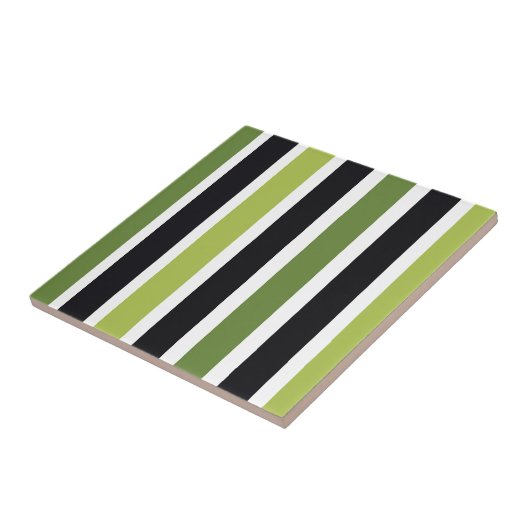 Green Black Stripes タイル (側面)
