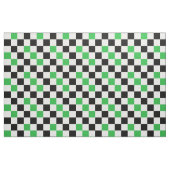 Green Black White Checkered Pattern Design  ファブリック (ファットクウォーター)