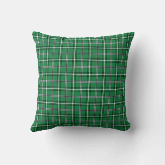 Green Black White Plaid Classic クッション (裏面)