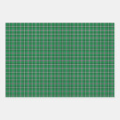 Green Black White Plaid Classic ラッピングペーパーシート (正面2)