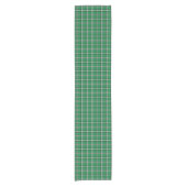 Green Black White Plaid Classic Table Runner ショートテーブルランナー (正面)