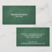 Green Blackboardスタイルセブンラインカスタム 名刺 (正面/裏面)