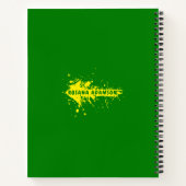 Green Blank Recipe Pages Journal with Yellow Name  ノートブック (裏面)