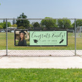 GREEN & BLK 2026 | Graduation Banner with Photo 横断幕 (インサイチュ)