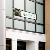 GREEN & BLK ornate | Graduation Banner with Photo 横断幕 (ビルの外側)