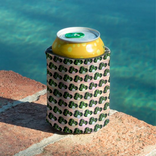 Green Block Art Lawn Bowls Pattern, Can Cooler 缶クーラー (インサイチュ プール)