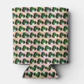 Green Block Art Lawn Bowls Pattern, Can Cooler 缶クーラー (裏面)