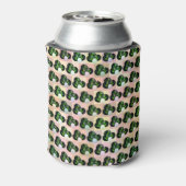 Green Block Art Lawn Bowls Pattern, Can Cooler 缶クーラー (缶裏面)