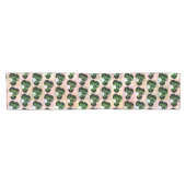 Green Block Art Lawn Bowls Pattern, Table Runner ショートテーブルランナー (横)