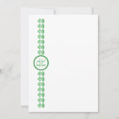 Green Block Print Daisy Card サンキューカード (正面)