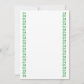 Green Block Print Daisy Card サンキューカード (裏面)