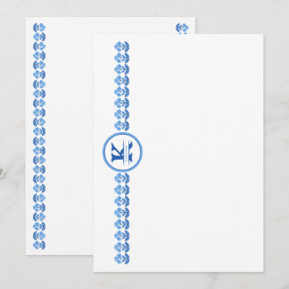 Green Block Print Daisy Card サンキューカード