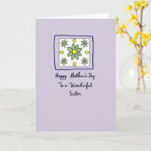 Green Bloom Mothers Card カード (黄色い花)