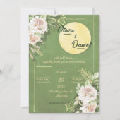 Green Blossom Engagement & Wedding Invitation 招待状 (正面)