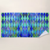 Green & Blue ビーチタオル (正面)