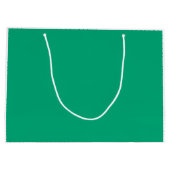 Green blue 20th anniversary name date orange  ラージペーパーバッグ (裏面)