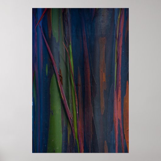 Green blue and brown abstract painting ポスター (正面)