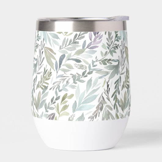 Green Blue Botanical Watercolor (左面)