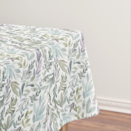 Green Blue Botanical Watercolor テーブルクロス