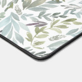 Green Blue Botanical Watercolor  デスクマット (コーナー)