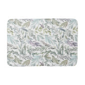 Green Blue Botanical Watercolor バスマット (正面)