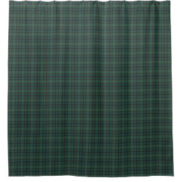 Green Blue Burgundy Tartan Plaid Shower Curtain シャワーカーテン