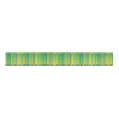 Green Blue Checker Abstract Pattern グログランリボン (正面)
