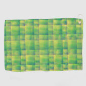Green Blue Checker Abstract Pattern ゴルフタオル (横)