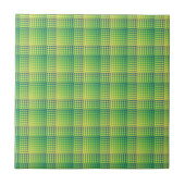 Green Blue Checker Abstract Pattern タイル (正面)