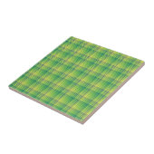 Green Blue Checker Abstract Pattern タイル (側面)