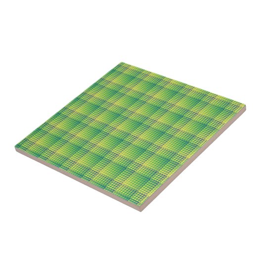 Green Blue Checker Abstract Pattern タイル (側面)