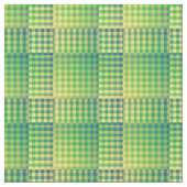 Green Blue Checker Abstract Pattern ファブリック (クローズアップ)