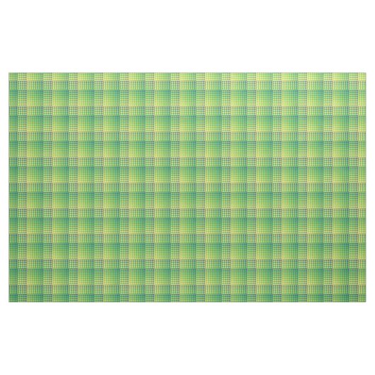 Green Blue Checker Abstract Pattern ファブリック (ファットクウォーター)