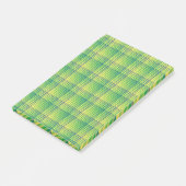 Green Blue Checker Abstract Pattern ポストイット (アングル)