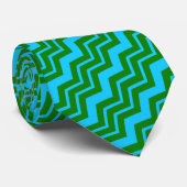 Green Blue Chevron Zigzag Design  ネクタイ (ロール)