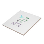 Green blue gitter clean mop add name address q r b タイル (側面)