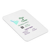 Green blue gitter clean mop add name address q r b マグネット (右側)