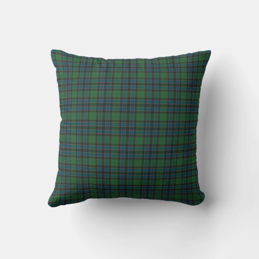 Green Blue Orange Plaid Tartan クッション (裏面)