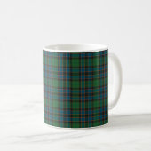 Green Blue Orange Plaid Tartan コーヒーマグカップ (正面右)