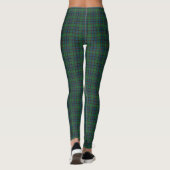 Green Blue Orange Plaid Tartan Leggings レギンス (裏面)