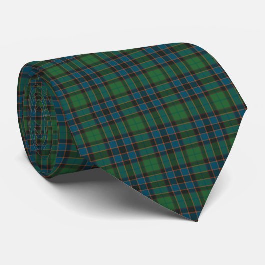 Green Blue Orange Plaid Tartan Neck Tie ネクタイ (ロール)