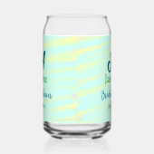 Green blue pastel watercolor bridal shower name da ガラス缶 (右)