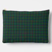 Green Blue Plaid Tartan Pattern アクセサリーポーチ (正面)