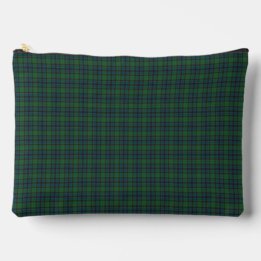 Green Blue Plaid Tartan Pattern アクセサリーポーチ (正面)