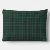 Green Blue Plaid Tartan Pattern アクセサリーポーチ (正面)