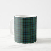 Green Blue Plaid Tartan Style Traditional コーヒーマグカップ (正面左)
