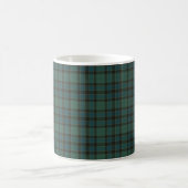 Green Blue Plaid Tartan Style Traditional コーヒーマグカップ (中央)