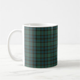 Green Blue Plaid Tartan Style Traditional コーヒーマグカップ