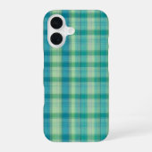 Green & Blue Preppy Pattern Phone Case iPhone 16ケース (裏面)