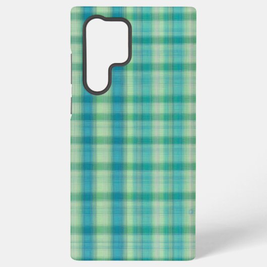 Green & Blue Preppy Pattern Phone Case Samsung Galaxyケース (裏面)